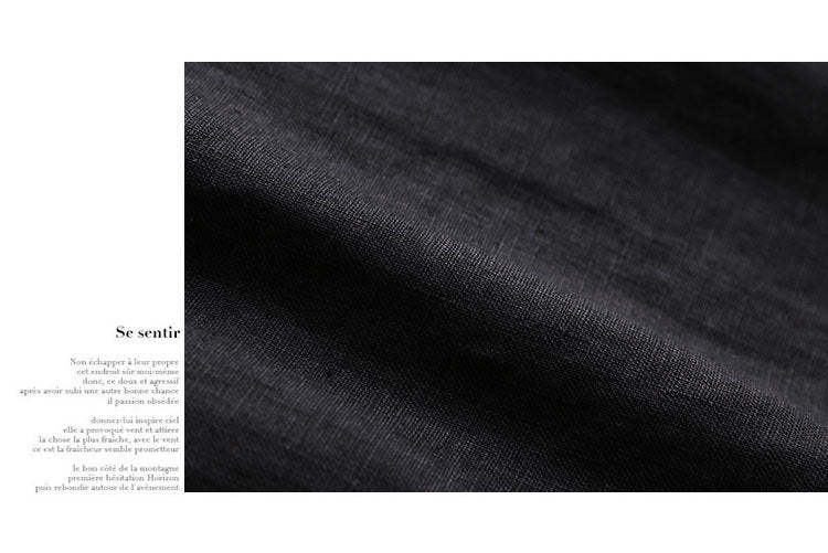 LINEN WIDE-LEG TROUSERS