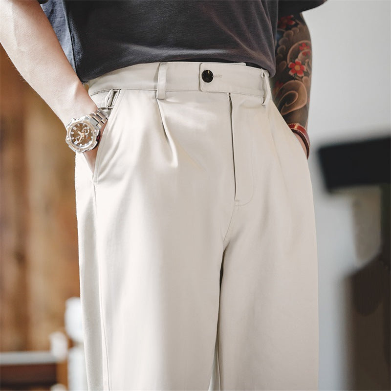 REGULAR FIT COTTON TROUSERS