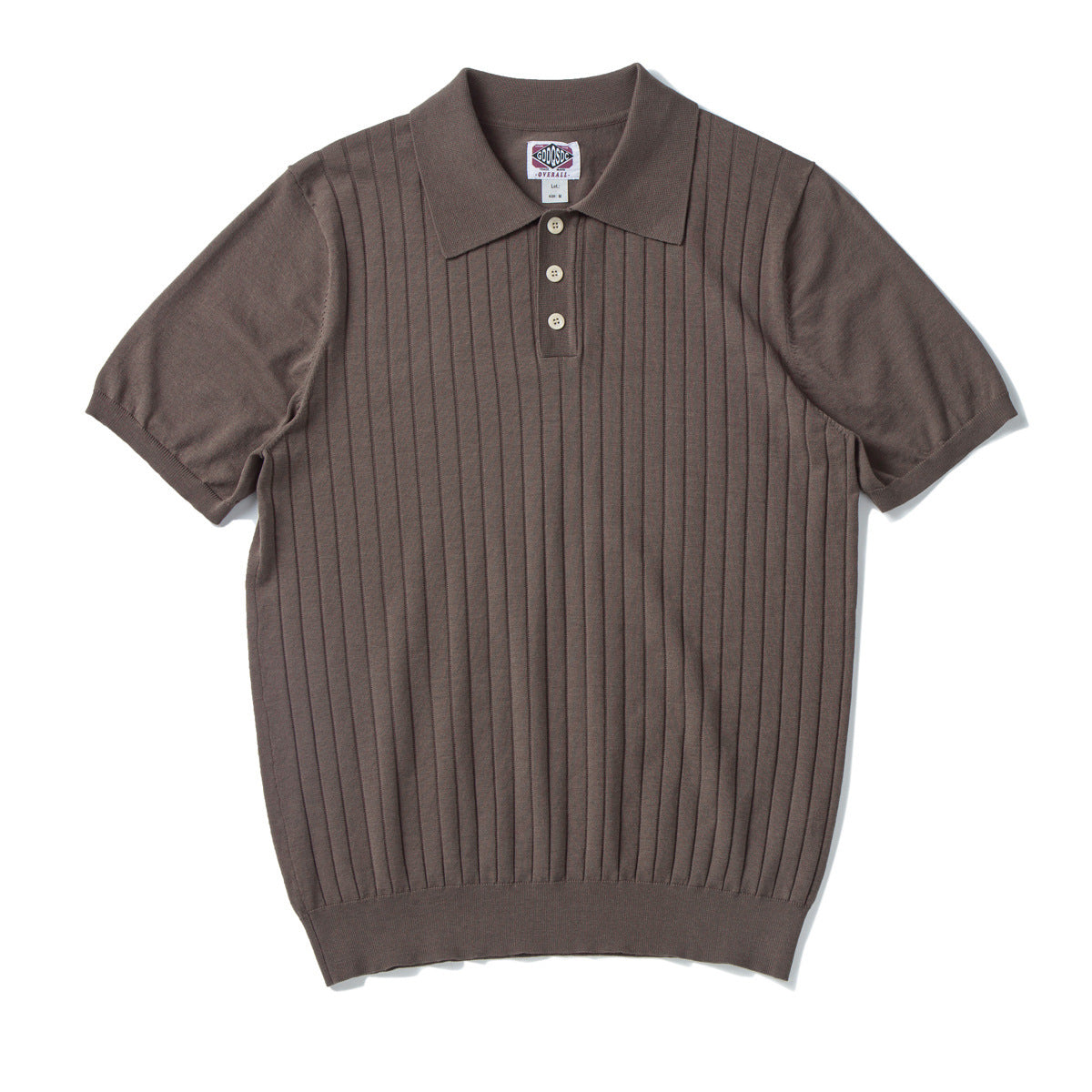 SHORT SLEEVE RIBBED BUTTON POLO