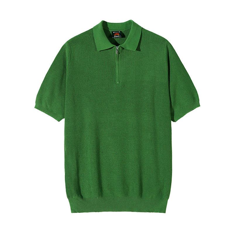SHORT SLEEVE WOOLEN POLO