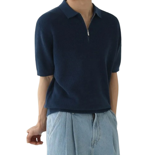 SHORT SLEEVE WOOLEN POLO