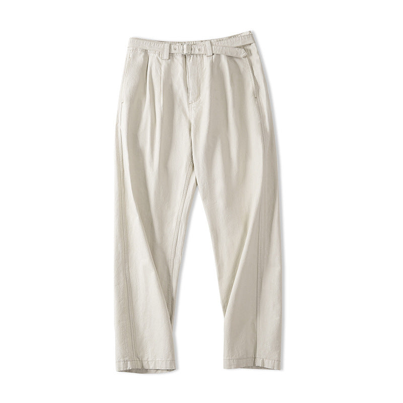 Vintage Cotton Pleated Pants