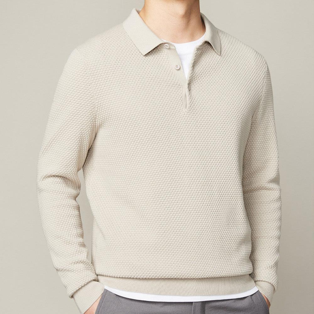 Men’s Solid Knit Polo Shirt