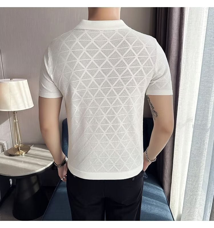 Men's Lapel Short-Sleeved T-Shirt