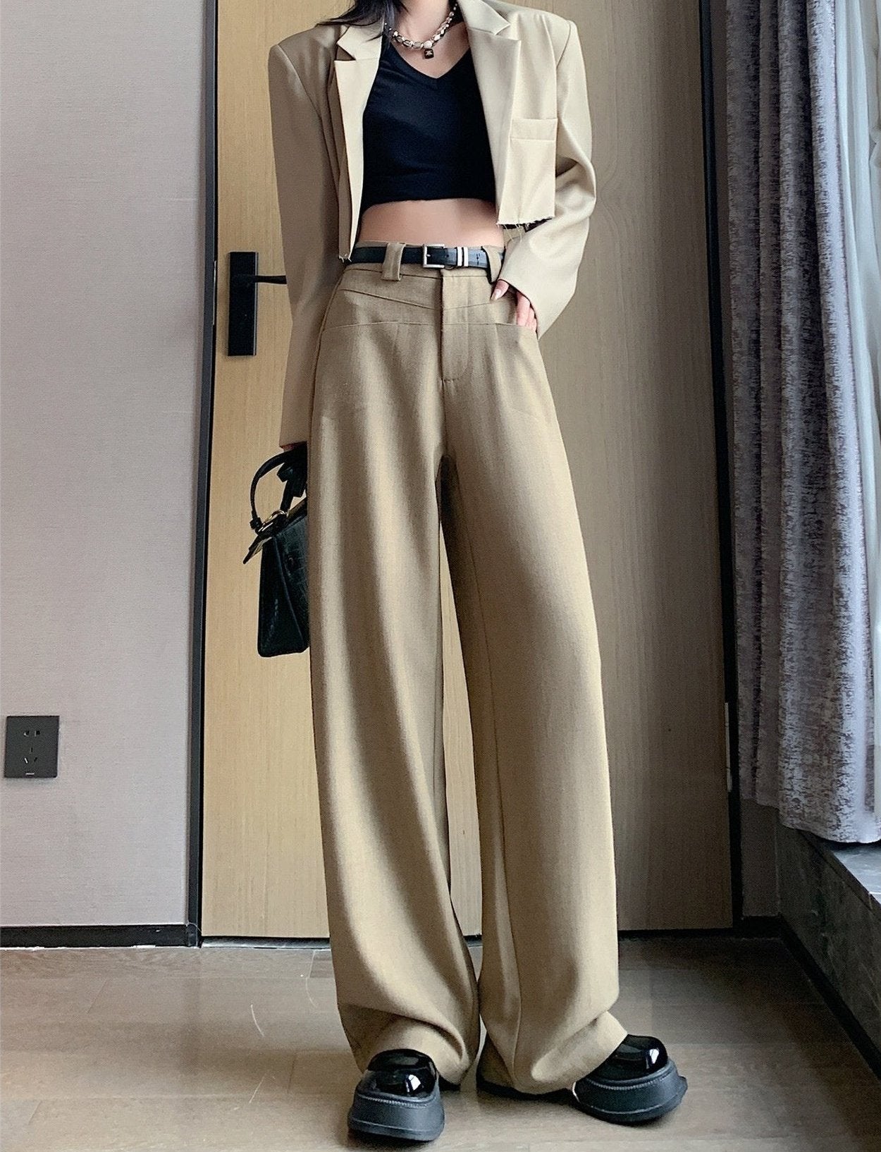 High Waist Wide-Leg Pants