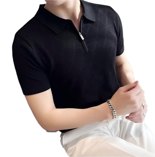 Men's Lapel Short-Sleeved T-Shirt