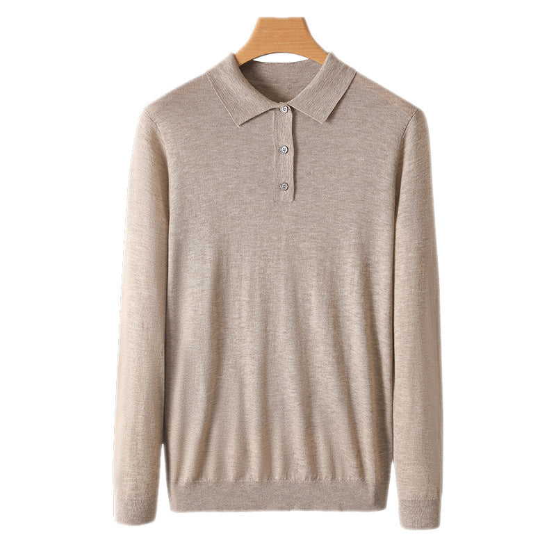 Men's Fashion Polo Collar Woolen Sweater