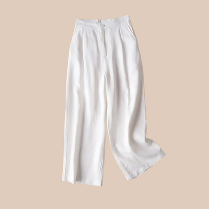 Cotton Linen Wide Leg Pants