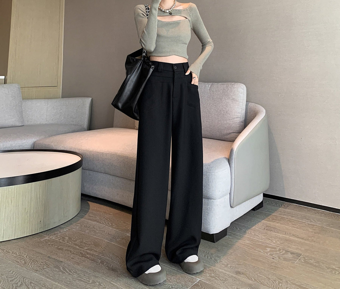 High Waist Wide-Leg Pants