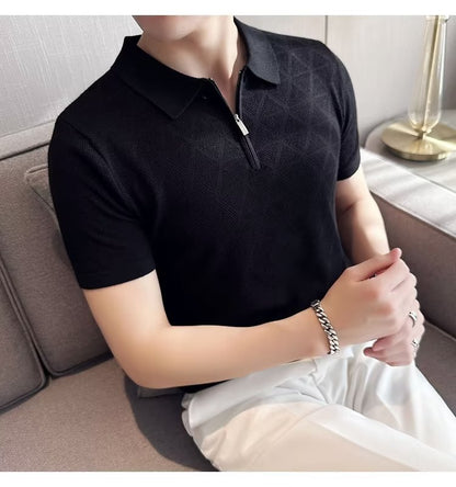 Men's Lapel Short-Sleeved T-Shirt