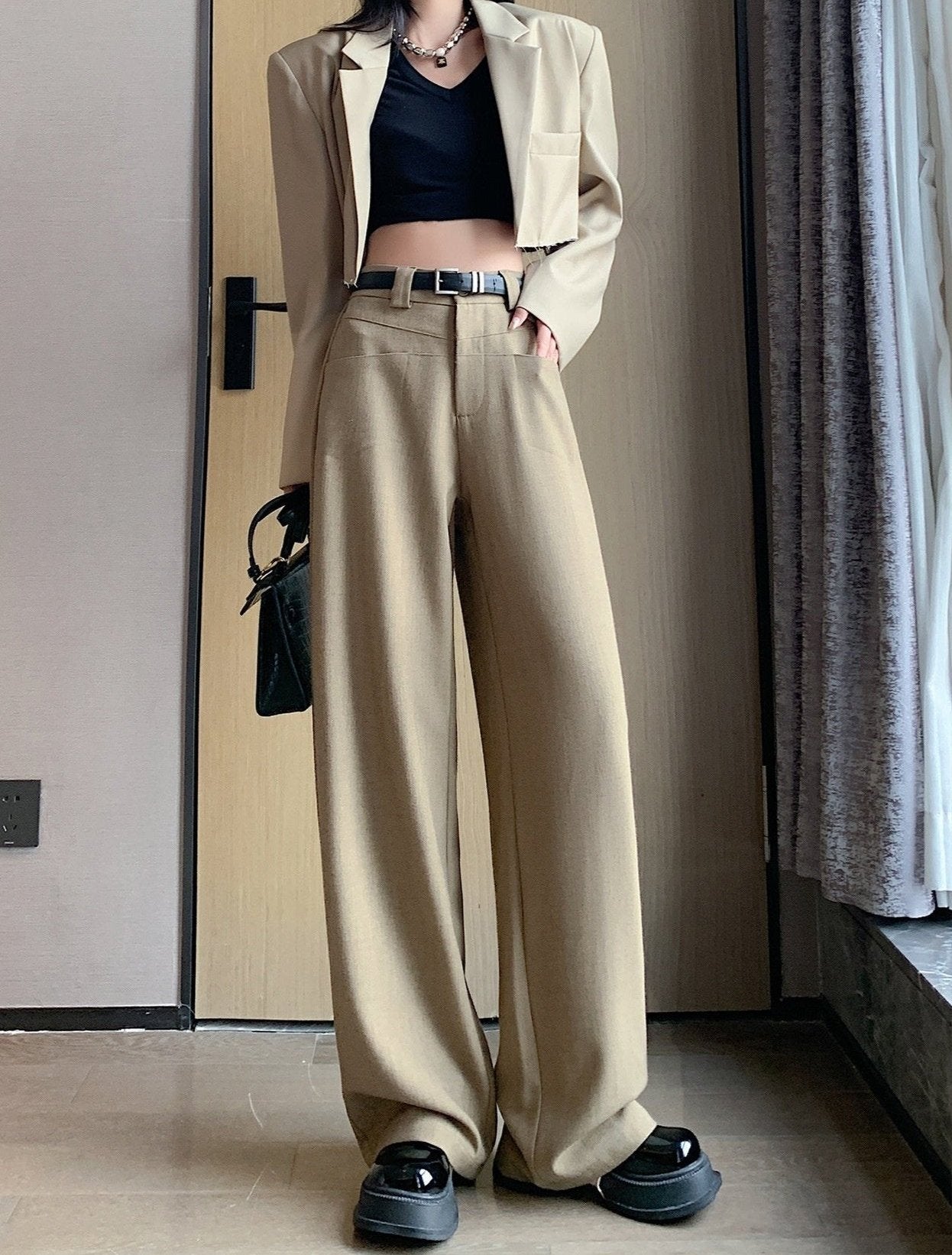 High Waist Wide-Leg Pants