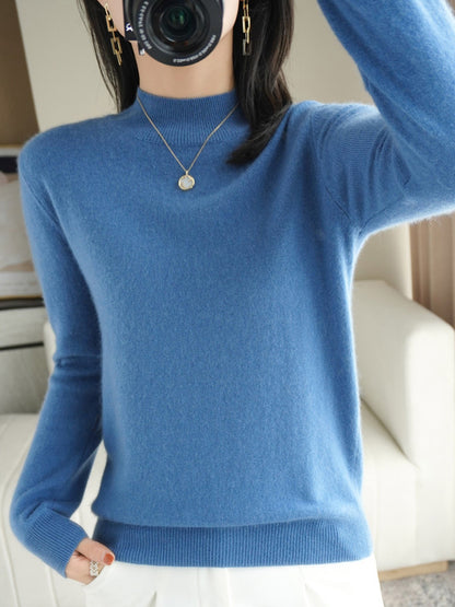 Wool Blend Loose Half Turtleneck