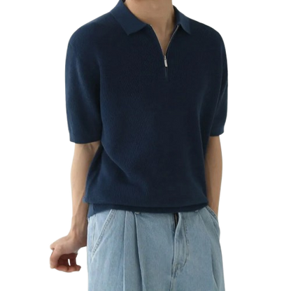 SHORT SLEEVE WOOLEN POLO