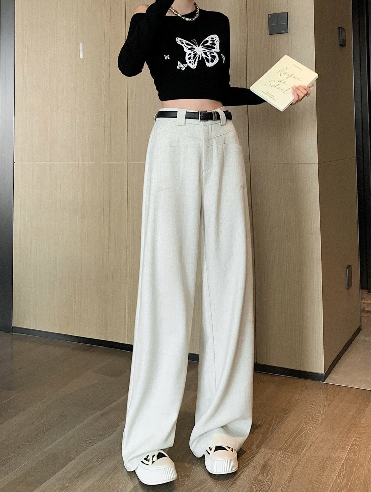 High Waist Wide-Leg Pants